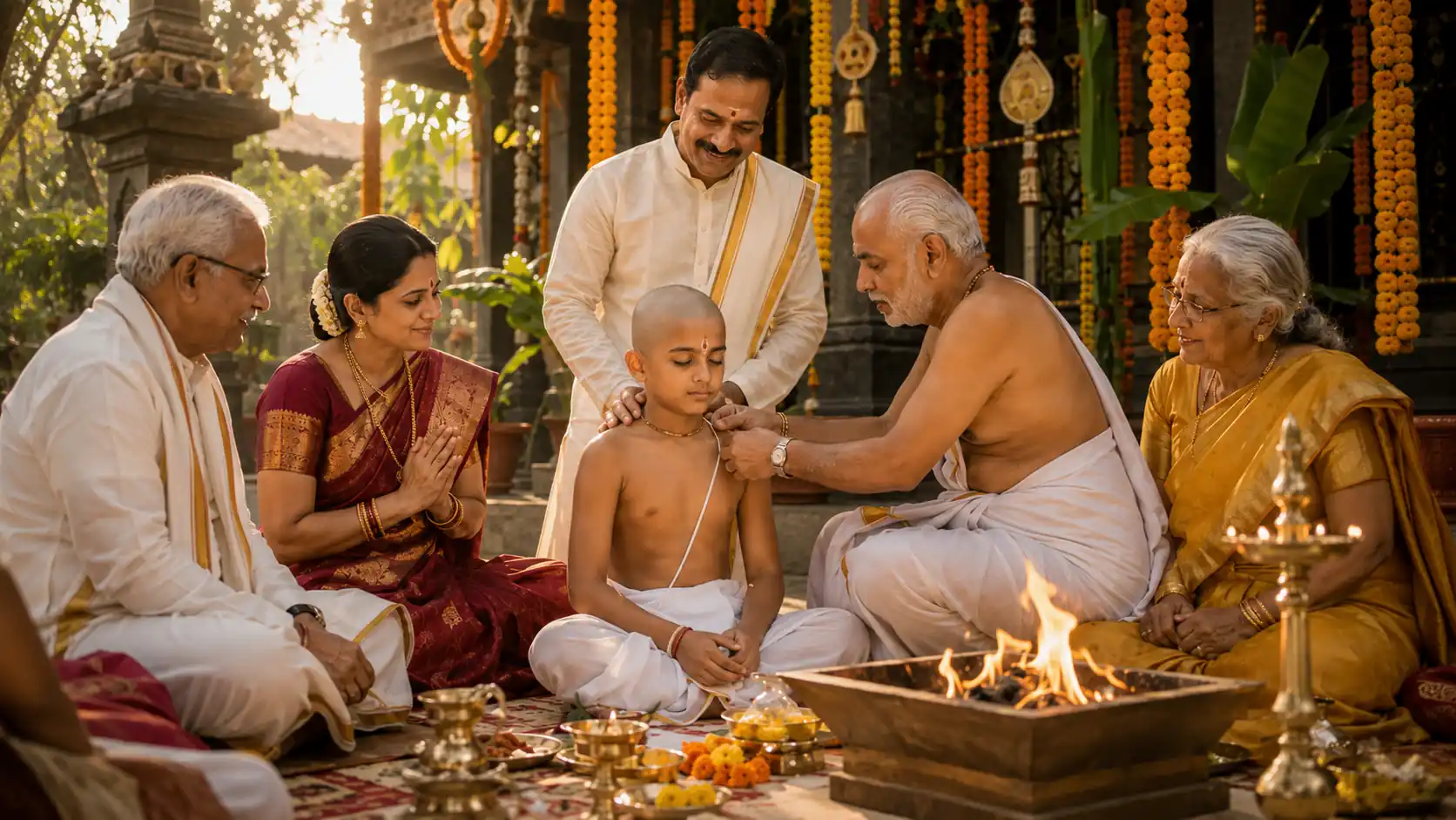 Threading ceremony photo 8