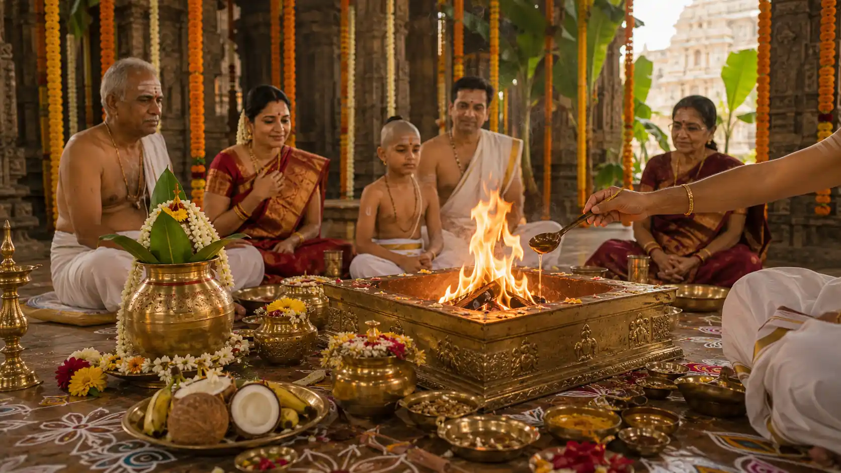 Threading ceremony photo 6